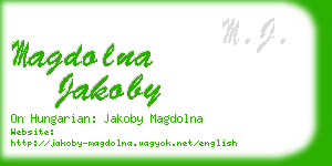 magdolna jakoby business card